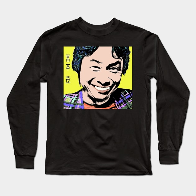 Shigeru Myamoto POP #1 Long Sleeve T-Shirt by SiSuSiSu